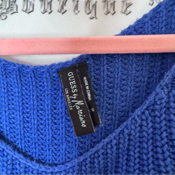 Guess by Marciano knit long mini dress sweater knitted Blue Women's Sweater - Picture 4 of 5